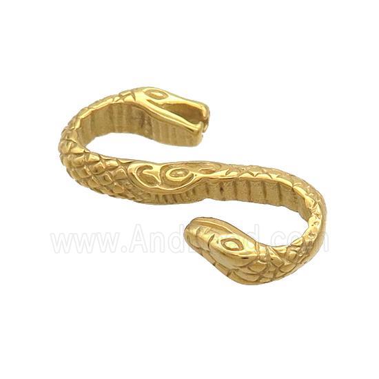 Stainless Steel Snake Connector Charms Gold Plated