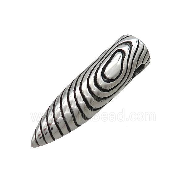 Stainless Steel Bulle Pendant Antique Silver