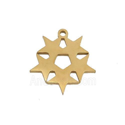 Stainless Steel Star Link Pendant Gold Plated