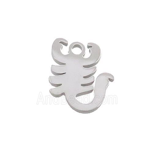 Raw Stainless Steel Scorpion Charms Pendant