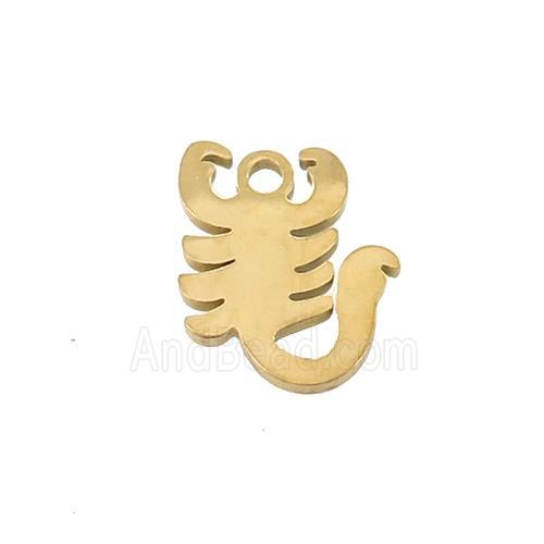 Stainless Steel Scorpion Charms Pendant Gold Plated