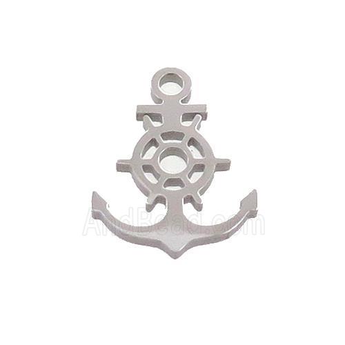 Raw Stainless Steel Anchor Charms Pendant
