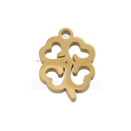 Stainless Steel Flower Pendant Gold Plated