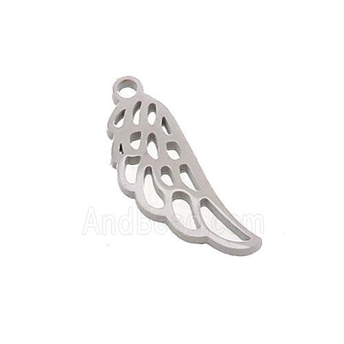 Raw Stainless Steel Angel Wings Charms Pendant