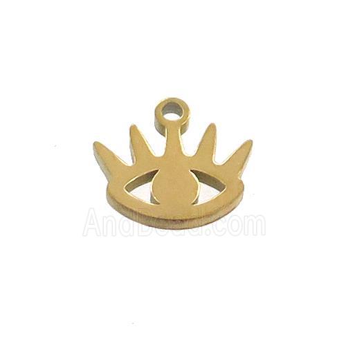 Stainless Steel Eye Charms Pendant Gold Plated