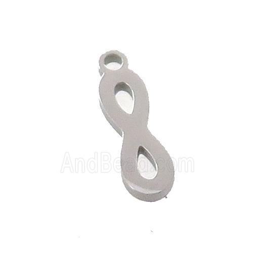 Raw Stainless Steel Infinity Charms Pendant