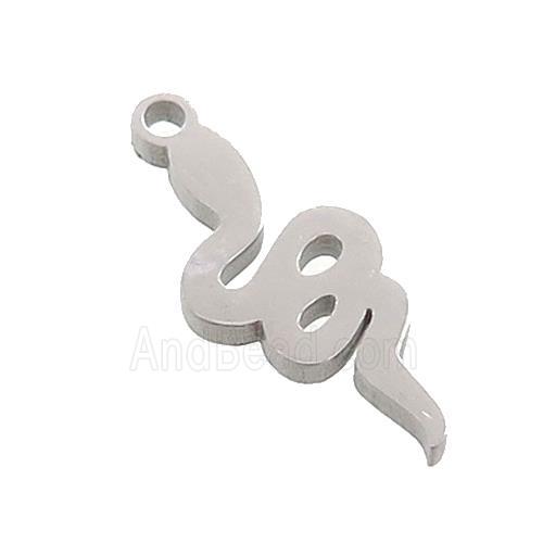 Raw Stainless Steel Snake Charms Pendant