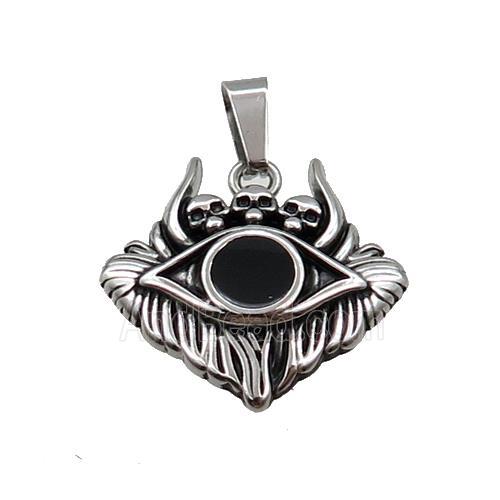 Stainless Steel Evil Eye Charms Pendant Skull Antique Silver