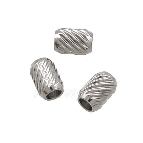 Raw Stainless Steel Tube Beads Large Hole