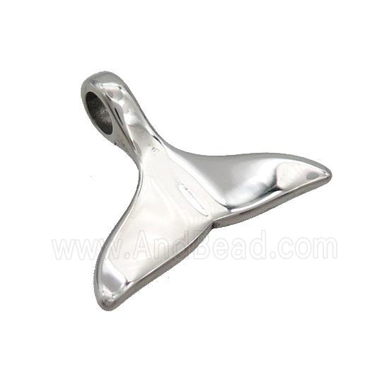 Raw Stainless Steel Shark-Tail Charms Pendant