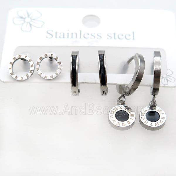 Raw Stainless Steel Earrings