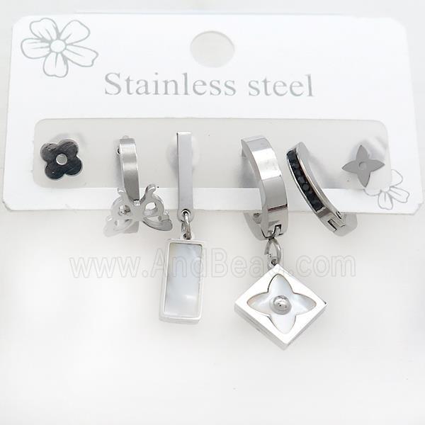 Raw Stainless Steel Earrings