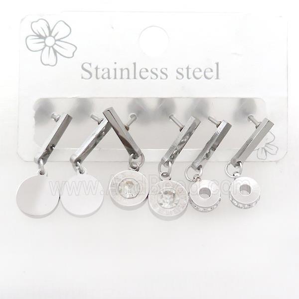 Raw Stainless Steel Earrings