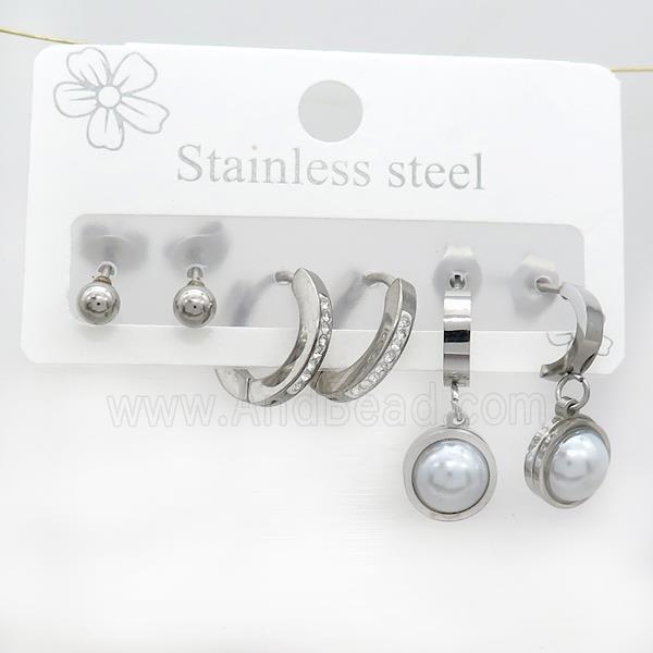 Raw Stainless Steel Earrings