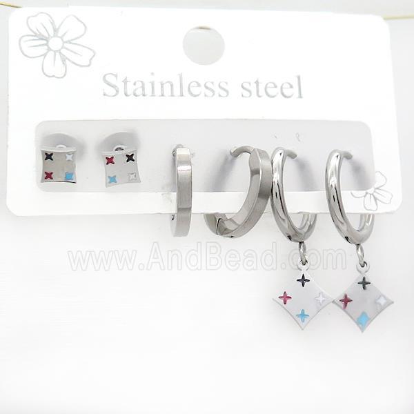 Raw Stainless Steel Earrings Northstar