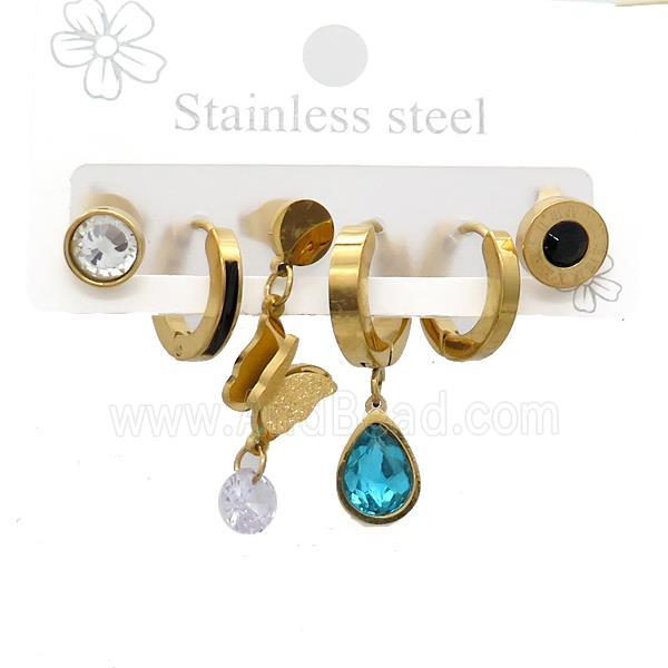 Stainless Steel Earrings Gold Plated