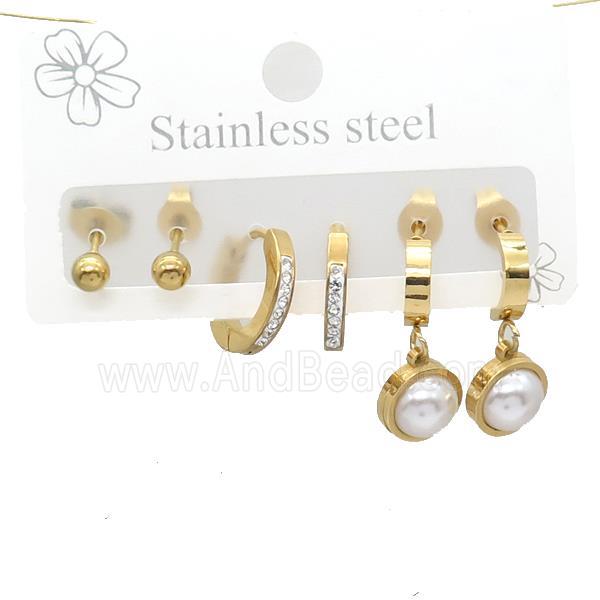 Stainless Steel Earrings Gold Plated