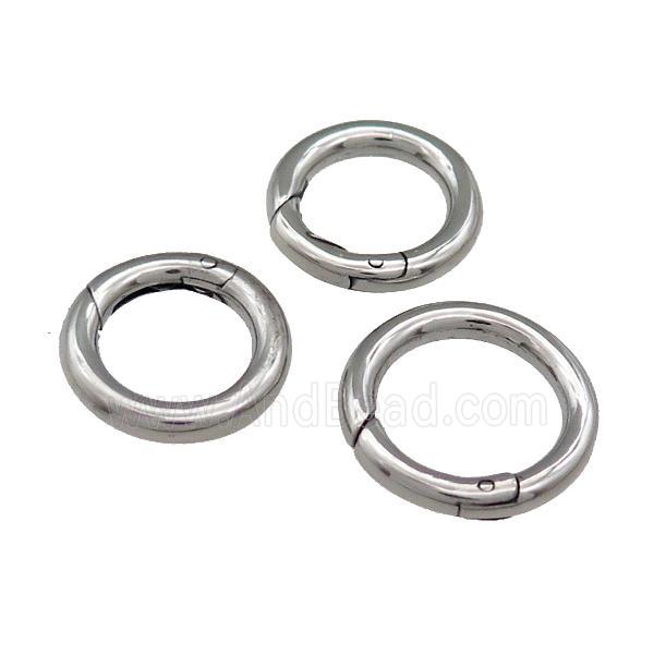 Stainless Steel Carabiner Clasp Antique Silver