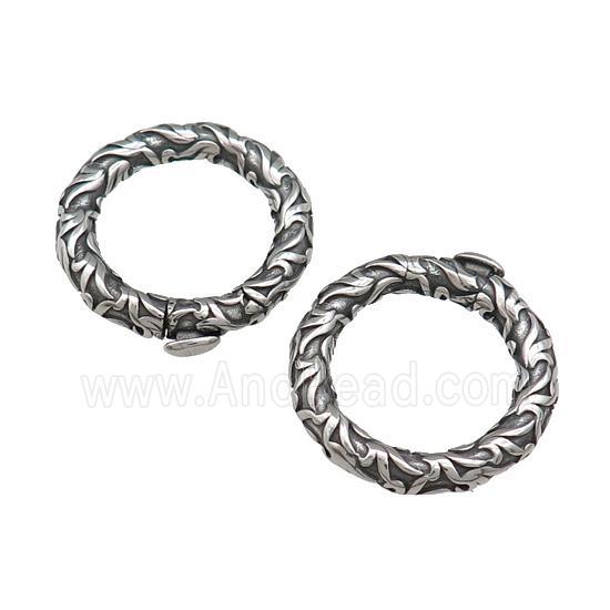 Stainless Steel Carabiner Clasp Antique Silver