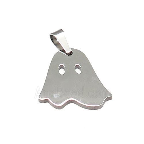 Raw Stainless Steel Pendant Halloween Ghost