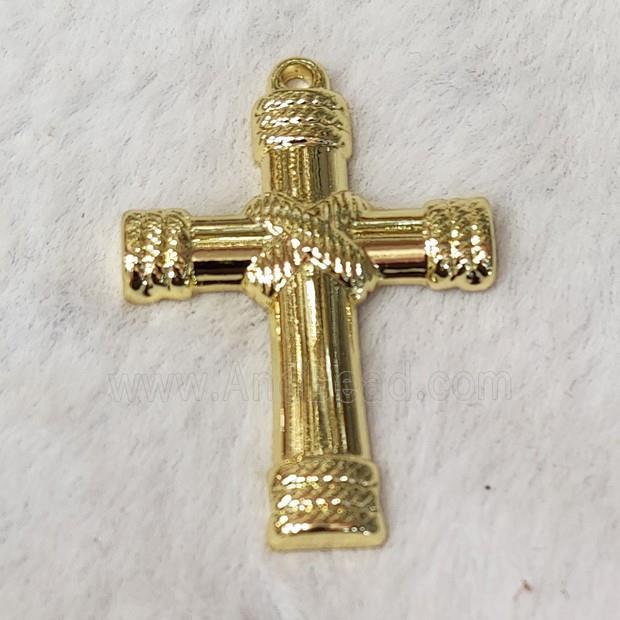 Stainless Steel Cross Pendant Gold Plated