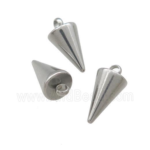 Raw Stainless Steel Bullet Pendulum Pendant