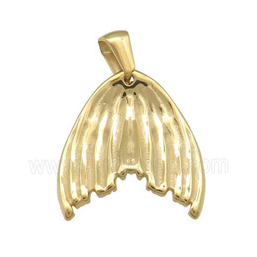 Stainless Steel Angel Wings Pendant Gold Plated