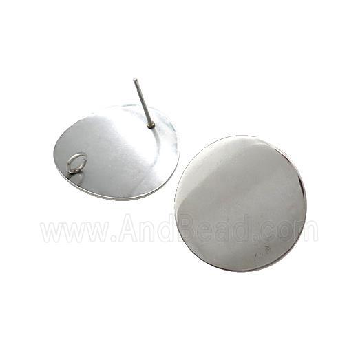 Raw Stainless Steel Stud Earrings