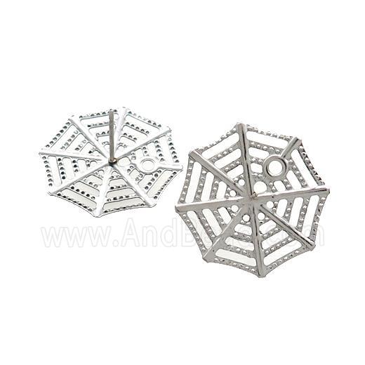 Cobweb Stud Earring Raw Stainless Steel