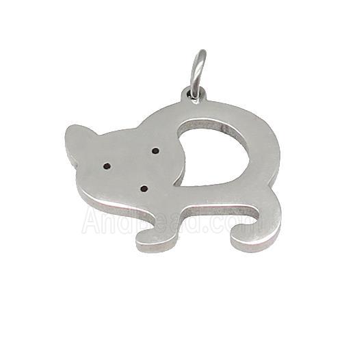 Cats Charms Stainless Steel Pendant Raw