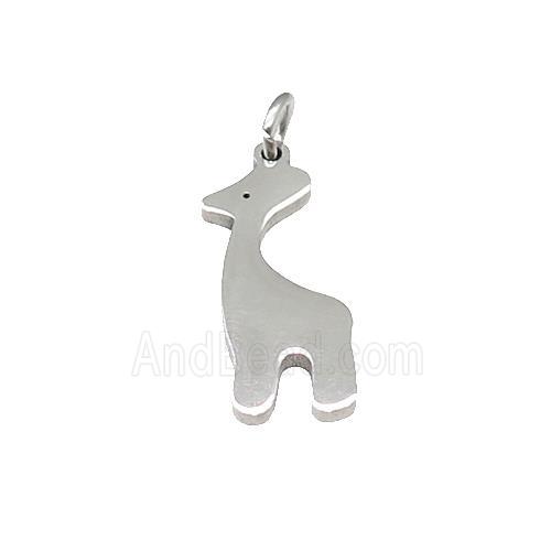 Giraffee Charms Stainless Steel Pendant Raw