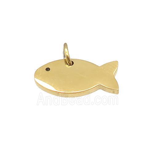 Stainless Steel Fish Pendant Gold Plated
