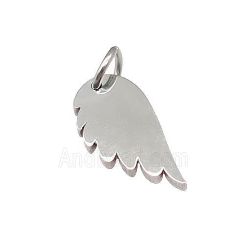 Angel Wings Charms Raw Stainless Steel Pendant