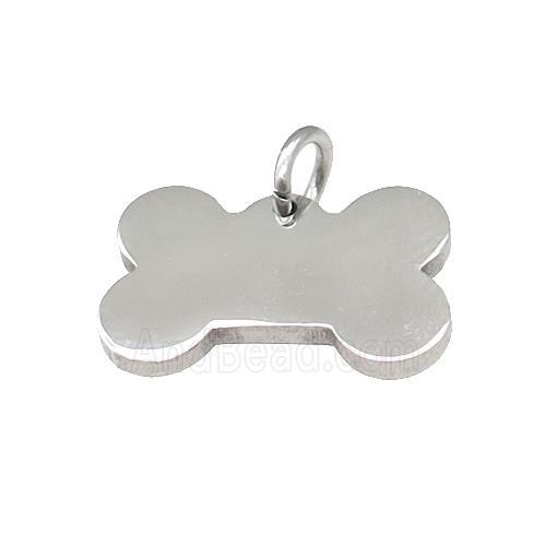 Bone Blank Dog Tags Raw Stainless Steel Pendant