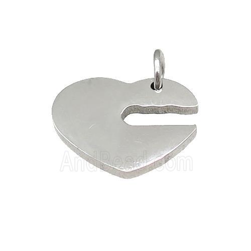 Heart Mouth Charms Raw Stainless Steel Pendant