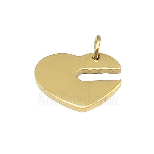 Heart Mouth Charms Stainless Steel Pendant Gold Plated