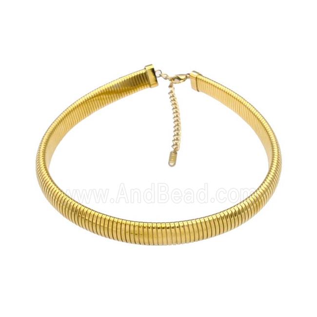 Stainless Steel Necklace Gold Plated