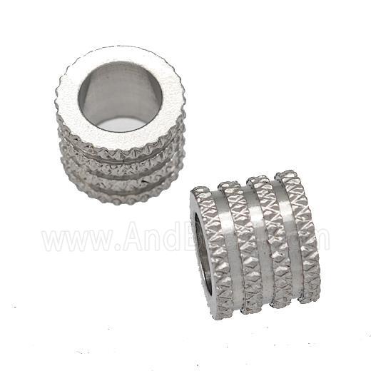 Raw Stainless Steel Tube Beads Large Hole