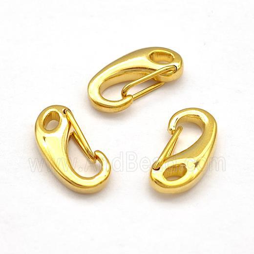 Stainless Steel Carabiner Clasp Gold Plated