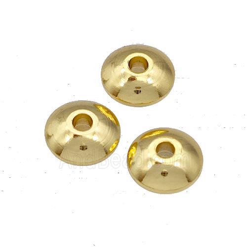 Stainless Steel Rondelle Beads Disc Gold Plated