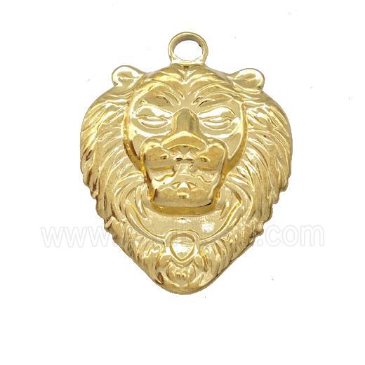 Stainless Steel Lion Pendant Gold Plated