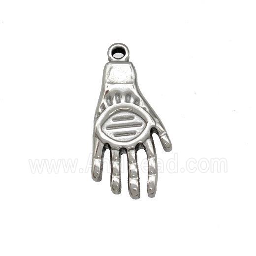 Raw Stainless Steel Hands Charms Pendant