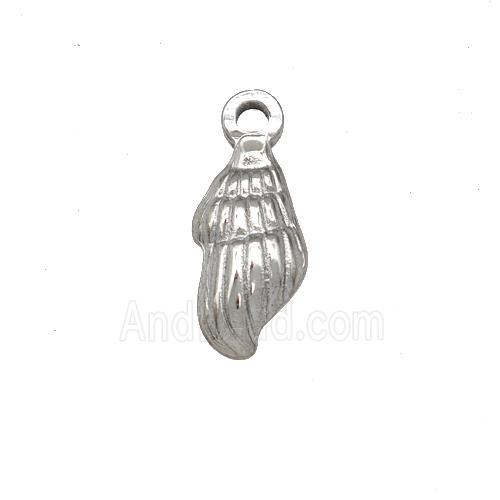 Raw Stainless Steel Conch Shell Charms Pendant
