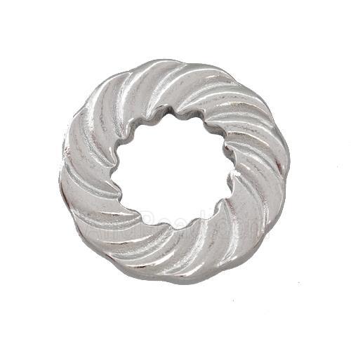 Raw Stainless Steel Circle Pendant