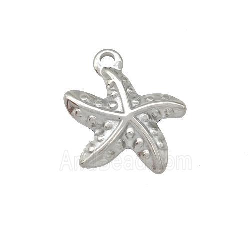 Raw Stainless Steel Starfish Charms Pendant