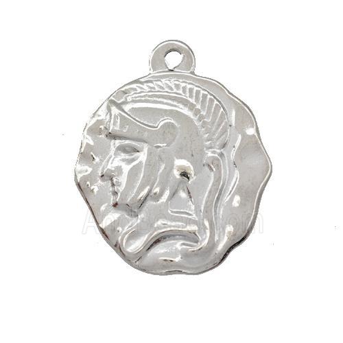 Raw Stainless Steel Human Charms Pendant