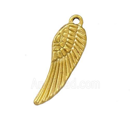 Stainless Steel Angel Wings Charms Pendant Gold Plated