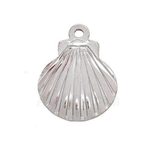 Raw Stainless Steel Sea Shell Charms Pendant