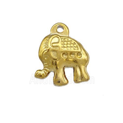 Stainless Steel Elephant Pendant Gold Plated