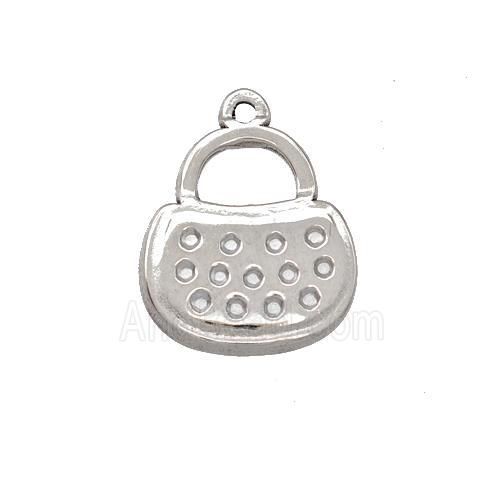 Raw Stainless Steel Bags Pendant